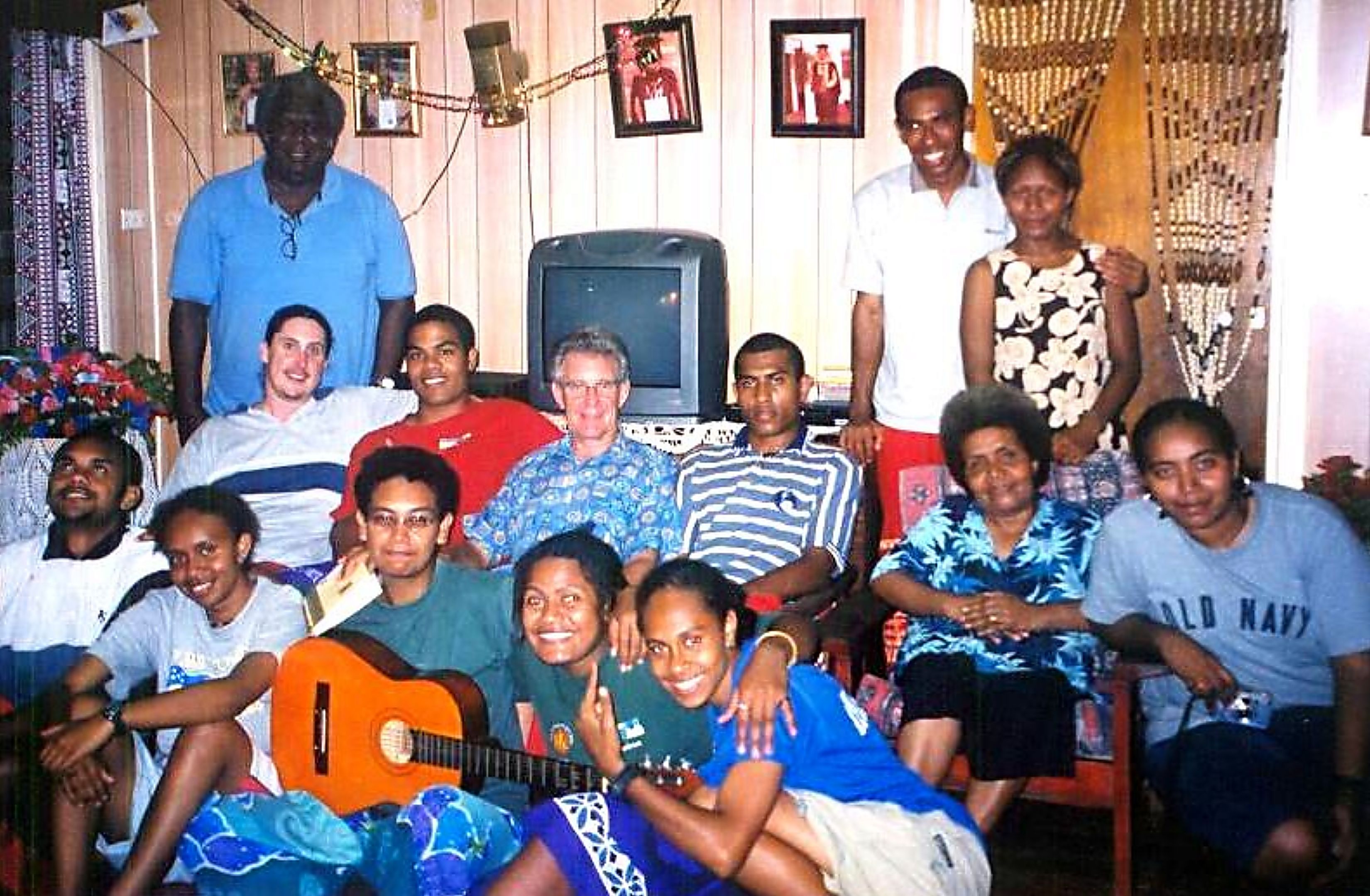 Solomon Islands Mission team at home of first PM - Sir Peter & Lady Margaret Kenilorea